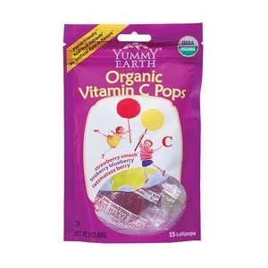Yummy Earth Organic Vitamin C Pops   15 Lollipops
