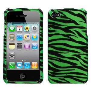  Iphone 4/4S Zebra Green and Black Cover Snap On Faceplate 