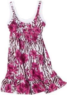   Girls 7 16 Tropical Floral Animal Print Ruffle Cami Top Clothing