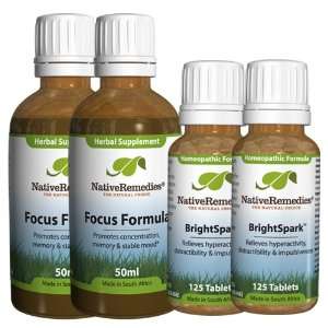 Native Remedies Focus Formula And Brightspark Combopack (two Of Each 