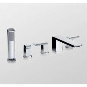  Soiree Deck Mount Bath Faucet with Handshower and Diverter 