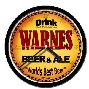  WARNES beer and ale cerveza wall clock 