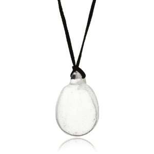  tre Coppa Clear Glass Pendant Necklace Jewelry