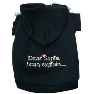  Dear Santa Holiday Dog Hooded Sweatshirt Size XL 