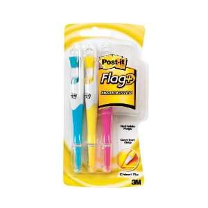  Post it Flag Highlighters, Blue/Yellow with Pink, 50 Flags 