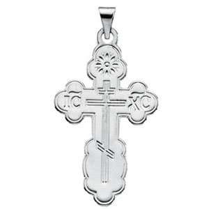  Orthodox Cross 32x21mm   Sterling Silver Jewelry