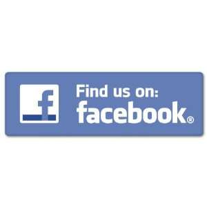  Find Us on Facebook Store Cafe Shop Sign Sticker 15 X 4 