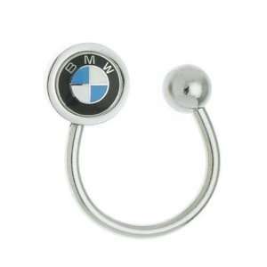    BMW Genuine Roundel Horseshoe Key Chain Ring OEM Automotive
