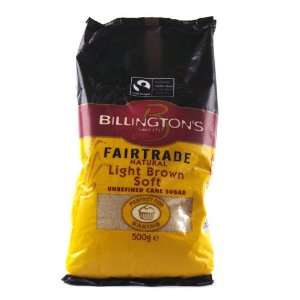 Billingtons Fairtrade Light Brown Sugar 500g  Grocery 
