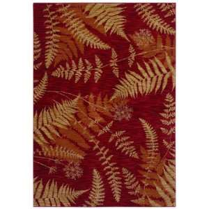   Ferns Cranberry 04800 2 6 X 7 9 Runner Area Rug