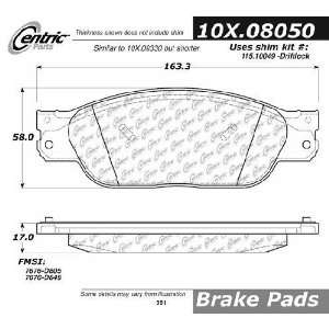  Centric Parts 104.08060 Posi Quiet Metallic Brake Pad with 