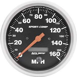  Auto Meter 3987 Sport Comp 3 3/8 120 mph In Dash Electric 
