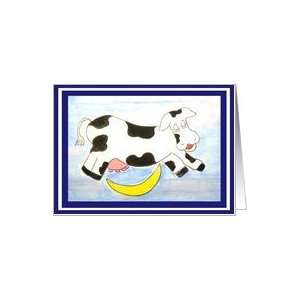  Cow Jumps Over the Moon Note Card Card Health & Personal 
