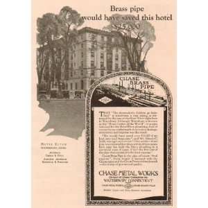  Waterbury CT Hotel Elton on 1929 Chase Brass Pipe Ad 