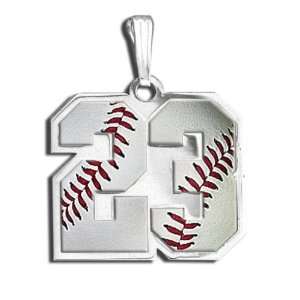   Color Enameled Baseball Number Charm Or Pendant With 2 Digits Jewelry