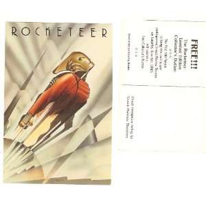   Rocketeer 1991 Promotional Sneak Peek Postcard Disney 