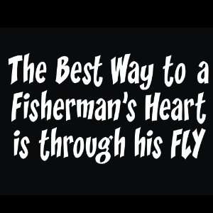Fishing   The Best Way to a Fishermans Heart Decal for Cars Trucks 