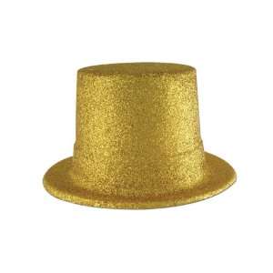  Glittered Top Hat (gold) Party Accessory (1 count) Toys 