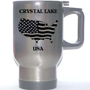  US Flag   Crystal Lake, Illinois (IL) Stainless Steel Mug 