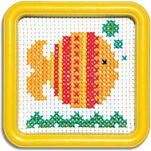   Little Folks Gold Fish Counted Cross Stitch Kit Arts, Crafts & Sewing
