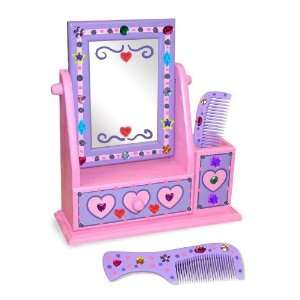   Decorate Your Own Wooden Vanity Set Melissa & Doug 3103 Toys & Games