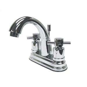 Elements of Design ES8611DX Twin Brass Handle 4 Bathroom Faucet, 4 1 