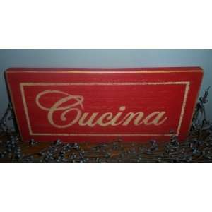 CUCINA Kitchen Rustic CUSTOM Italian Home Decor Wood Sign Plaque 