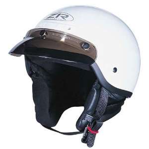    Z1R Drifter DOT Half Motorcycle Helmet Solid White XXS Automotive