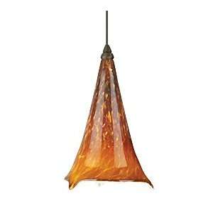   Pendant Finish Antique Bronze, Shade Tahoe Pine Amber with No Ball