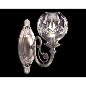  Waterford Lismore Single Arm Sconce   Silver Luna Finish 