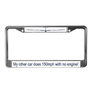 150mph, No Engine Car License Plate Frame by   
