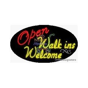  Open Walkins Welcome LED Sign 15 inch tall x 27 inch wide 