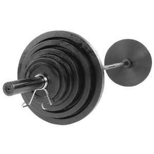  Body Solid 300 lb Cast Iron Olympic Set With Chrome Bar 