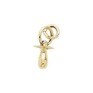  Rembrandt Charms Pacifier Charm, Gold Plated Silver 