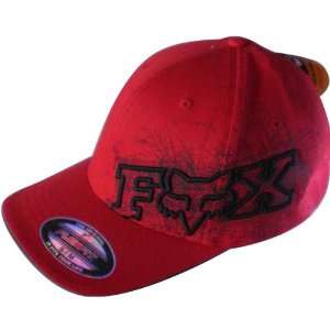  Fox Racing Dashes Mens Flexfit Casual Hat/Cap   Red / X 
