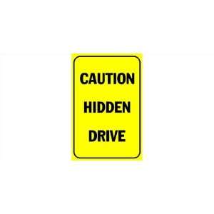  3x6 Vinyl Banner   Caution Hidden Drive 