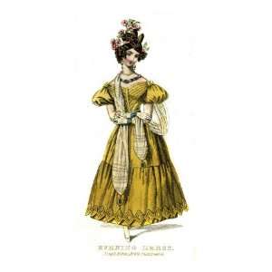  Paris evening dress from 1830 Premium Giclee Poster Print 