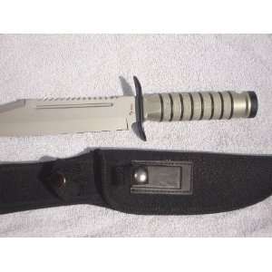  MILITARY STYLE COMBAT FIGHTING KNIFE W/SURVIVAL KIT GRY 