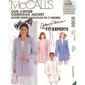 McCalls 8060 Two Hour Cardigan Jacket (Size 16, 18) Arts 