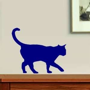  Blue Cat Walking Fun Wall Decal