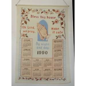 Vintage 1990 Bless This House, Oh Lord We Pray. Make It Safe By Night 