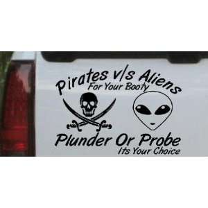  Pirates Verses Aliens Funny Car Window Wall Laptop Decal 