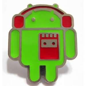 Mobile World Congress 2011 Google Android Pin Badge Android with Red 