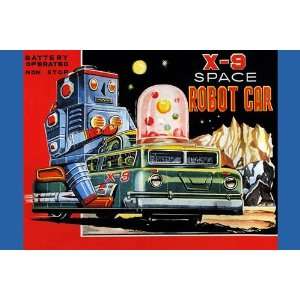  X9 Space Robot Car 1950 12 x 18 Poster