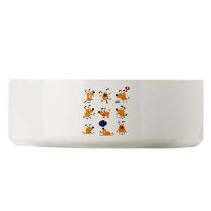  Various Cute Dogs Dachshund Large Pet Bowl by  