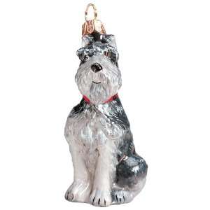  Joy to the World schnauzer dog Christmas ornament