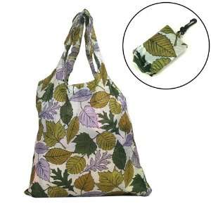 Leaves Pattern / Reusable Trendy Fashion shopping Tote Bag /Folded 