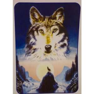  Super Plush Wolf Queen Mink Style Blankets 79x95