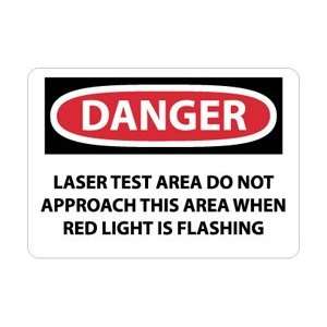 D573AB   Danger, Laser Test Area Do Not Approach This Area When Red 