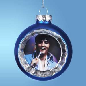  Pack of 6 Elvis Presley Blue Reflector Glass Ball 
